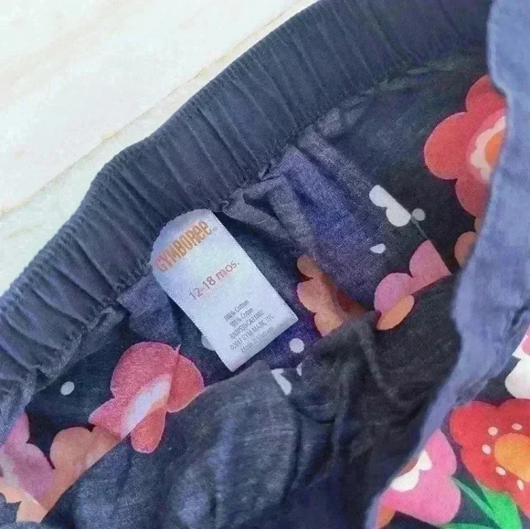 Gymboree Baby Girls 2 Piece Skirt Outfit Floral Polka Dot Print Size 12-18 Month - Picture 4 of 8